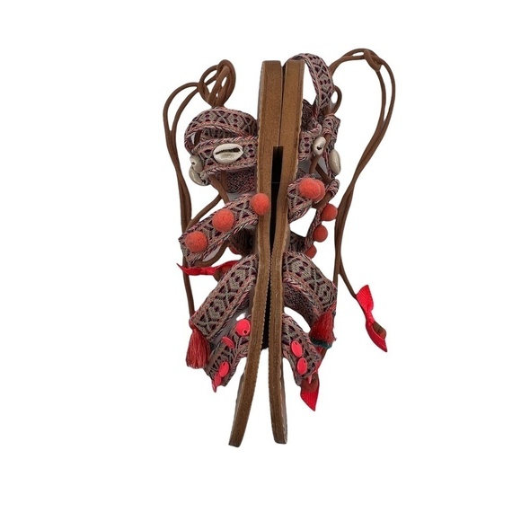 Zara Boho Lace Up Flat Sandals Size 37 Girl's - Picture 3 of 8